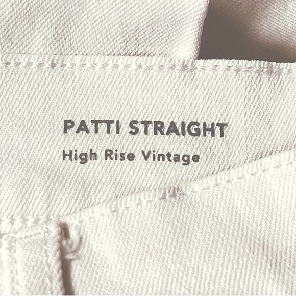 DL1961 Patti Straight High Rise Vintage Jeans White Size 25 - Picture 6 of 7